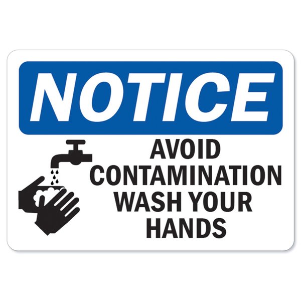 Signmission OSHA Notice Sign, Avoid Contamination, 5in X 3.5in Decal, 10PK, 3.5" W, 5" L, Avoid Contamination OS-NS-D-35-25583-10PK